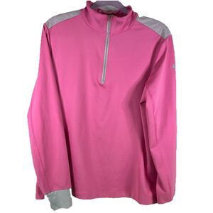 Obermeyer Womens XL Nari Resort 1/4 Zip Pink Silver Long Sleeve